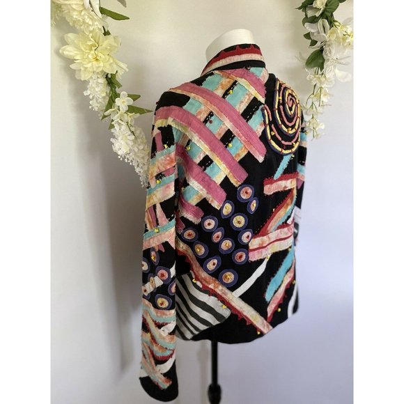 Vintage Sandy Starkman Art to Wear Jacket Womens M - Picture 8 of 12